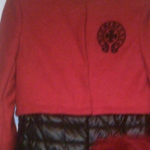 New Chrome Hearts Red Wool Coat * *Make  An Offer*